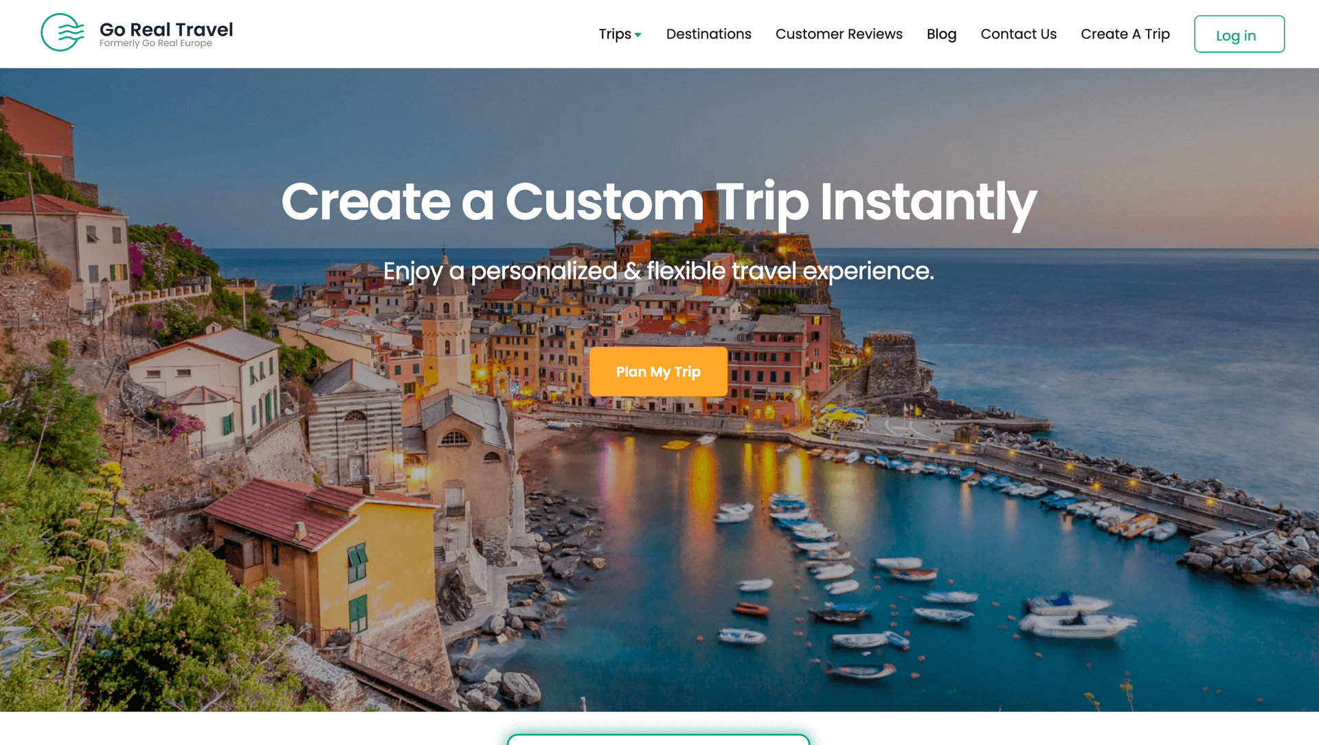 GoRealTravel - Web development project screenshot