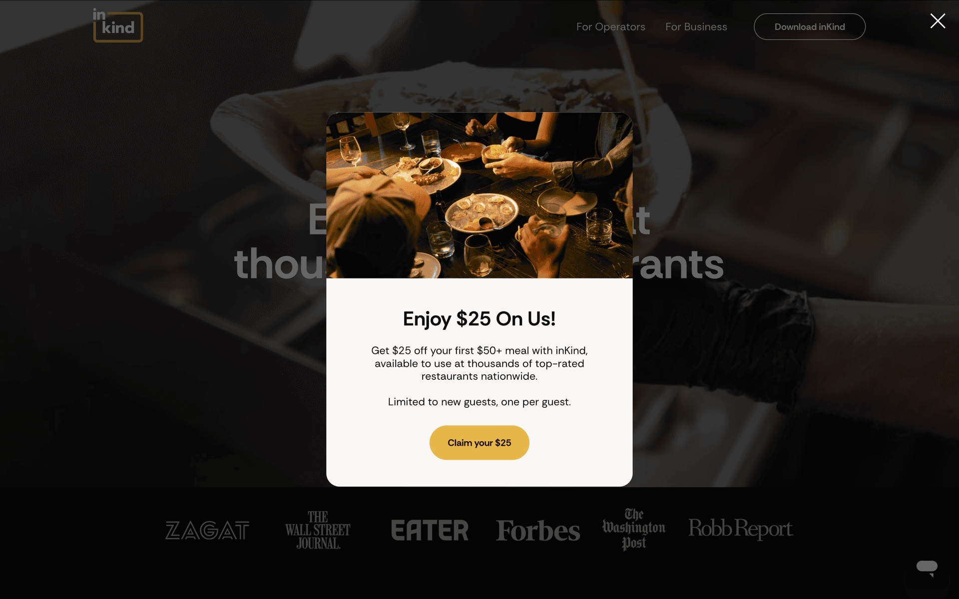 inKind - Web development project screenshot