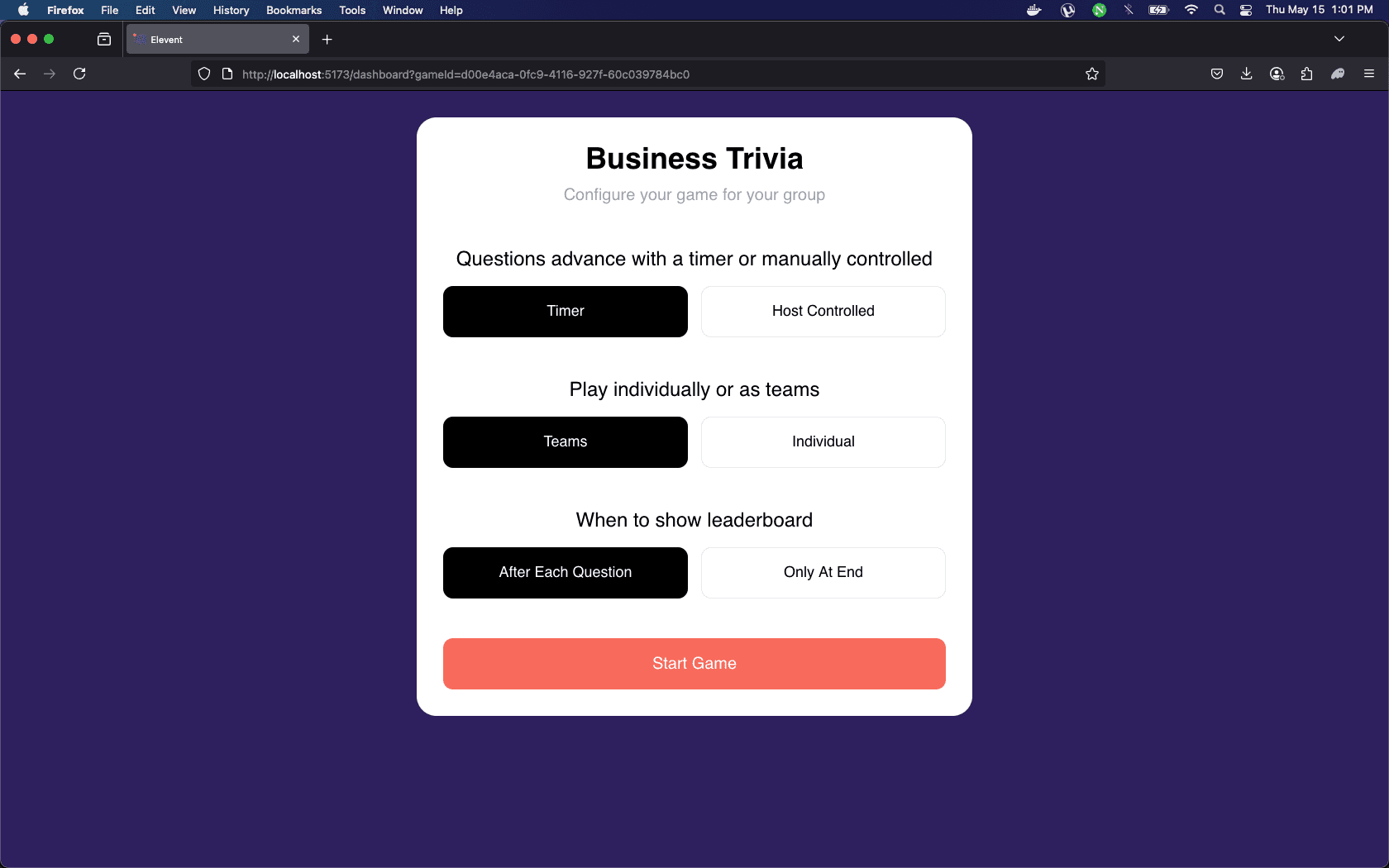 Trivia Champions - Web development project screenshot
